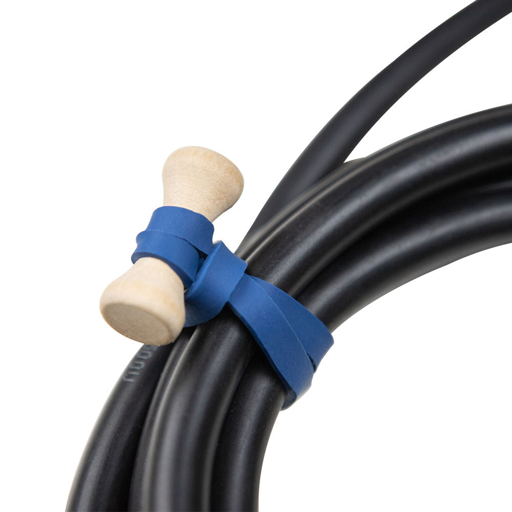 BG5006Y - Elastic Cable Tie Yellow cable bundle use detail