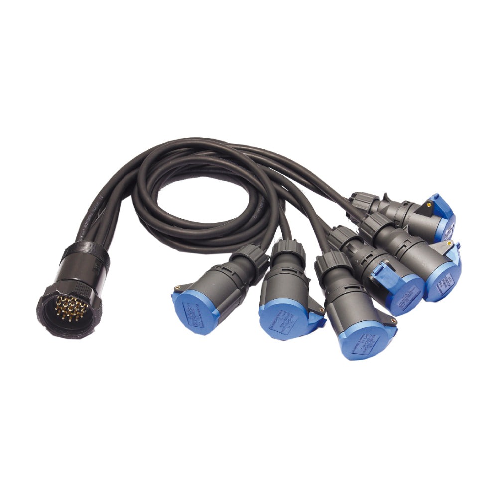 BK3/1.5-1.2-CEE - KUPO 19-Pin Break-Out Cable, CEE 16 A, 1.2 m