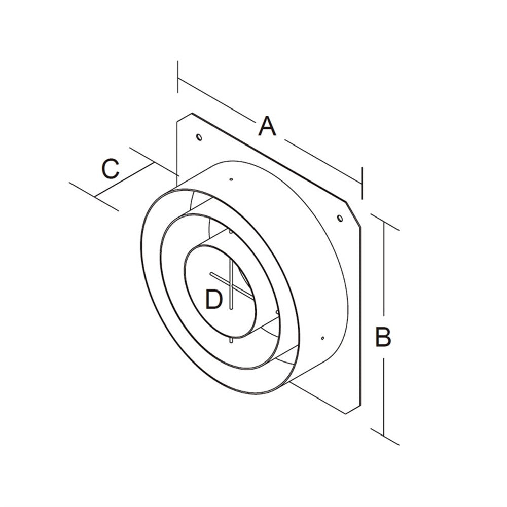 ETP-CR - 2-inch Concentric Ring dimension drawing
