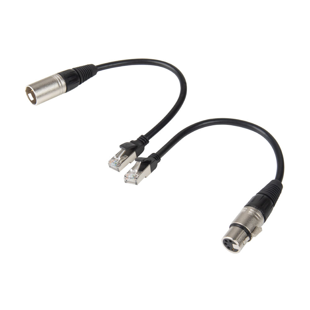 EXE-RJ2X5M-05 - RJ45 to 5-Pin XLR Adapter Cable adapter cable connector views