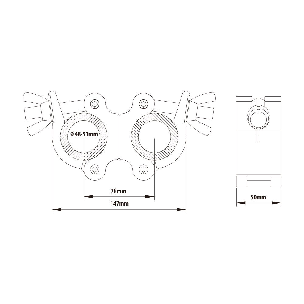 KCP-832 - Swivel Coupler, Polished dimension diagram