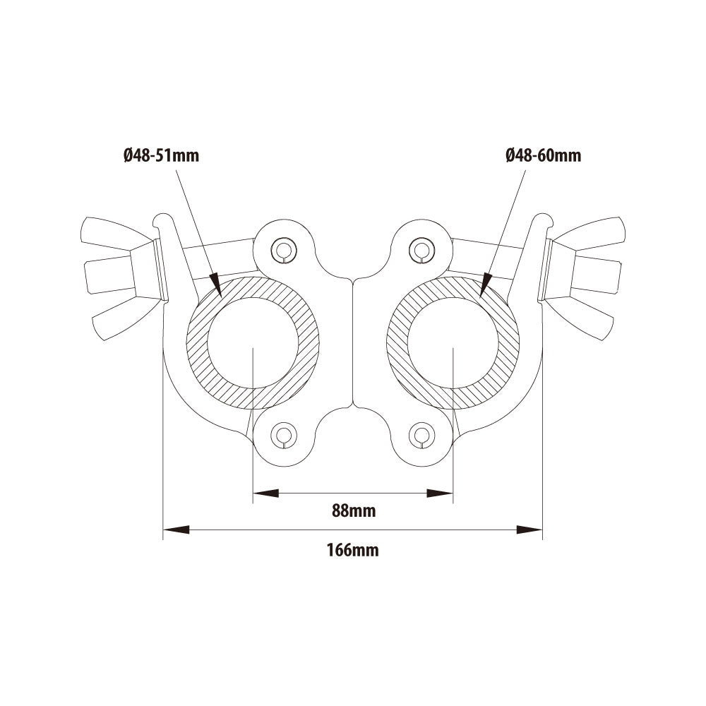 KCP-857 - Mighty Swivel Coupler dimension diagram