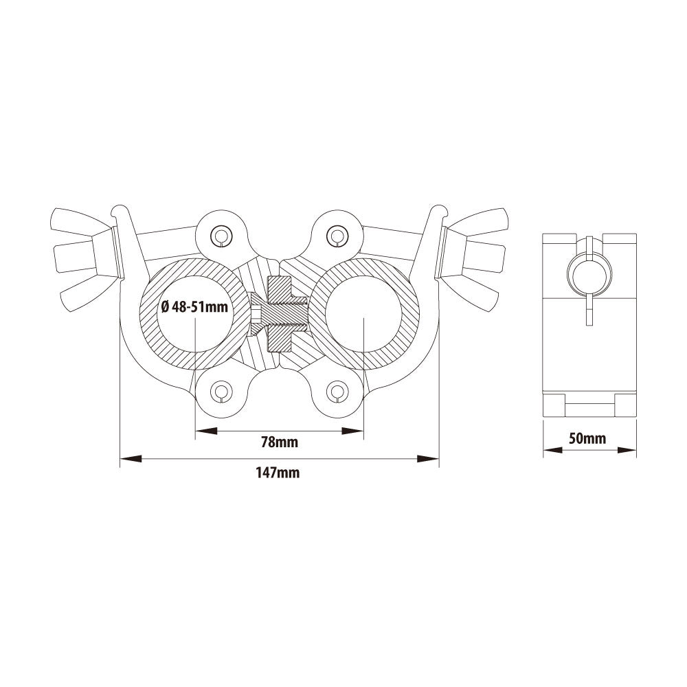 KCP-873 - 45 Degree Coupler, Polished dimension diagram