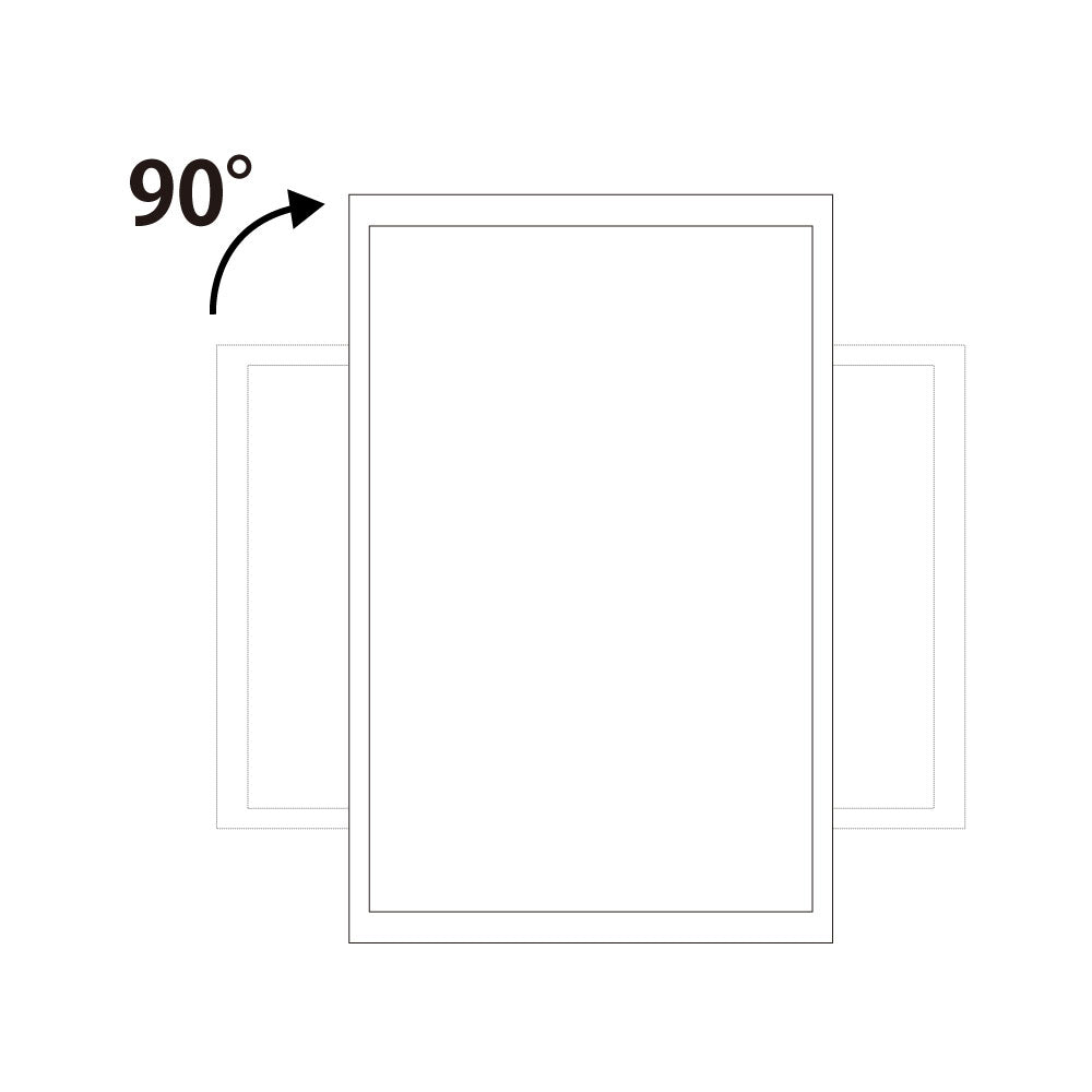 KCP-879 - Monitor Arm with Burger Coupler 90 degree rotation diagram