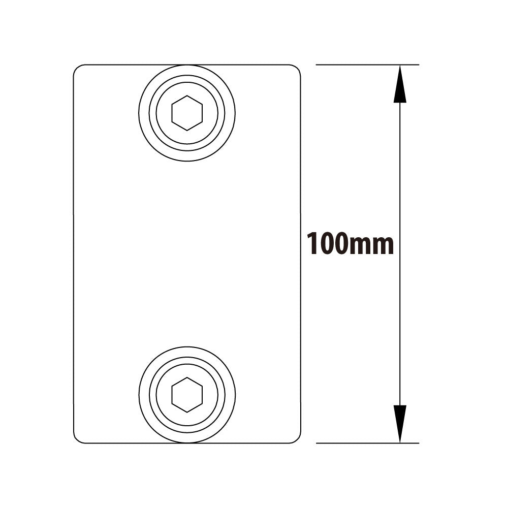 KPC-049 - Pipe Clamp Sleeve Joint (Silver) dimension diagram