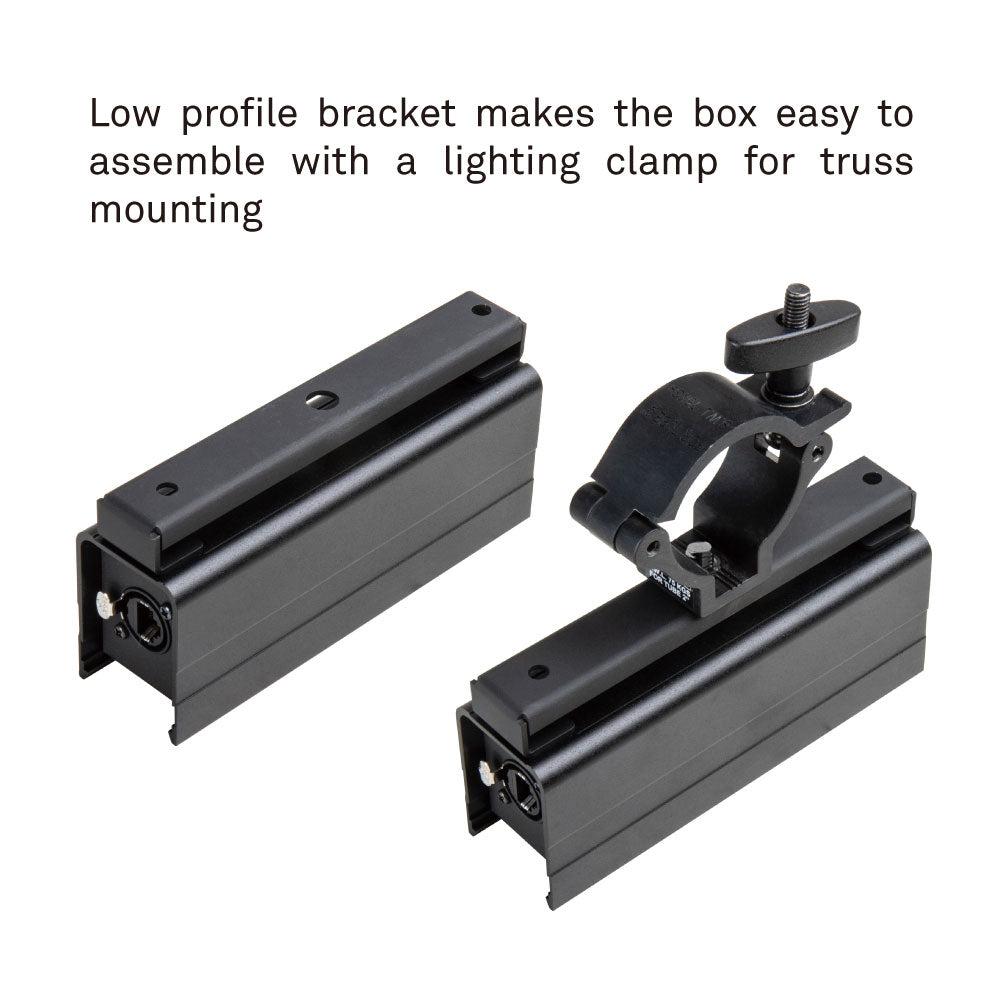 PDB-E1401F - KUPO PDB-E1401 F RJ45 to 5-Pin XLR Data Distribution Box -Female clamp bracket assembly detail