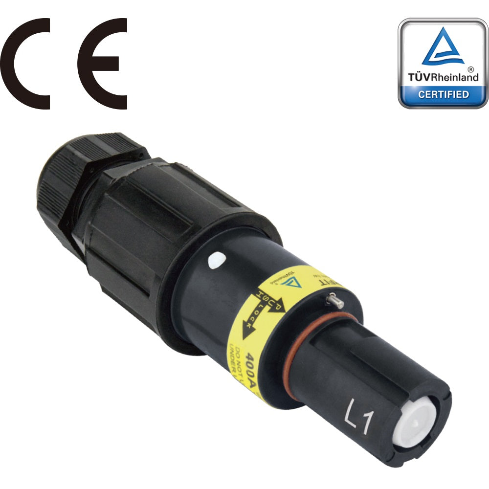 PFLD-1BK-S120M40A - PowerFit 400 A Line Drain, L1 (Phase A) Black (NEC - North American)