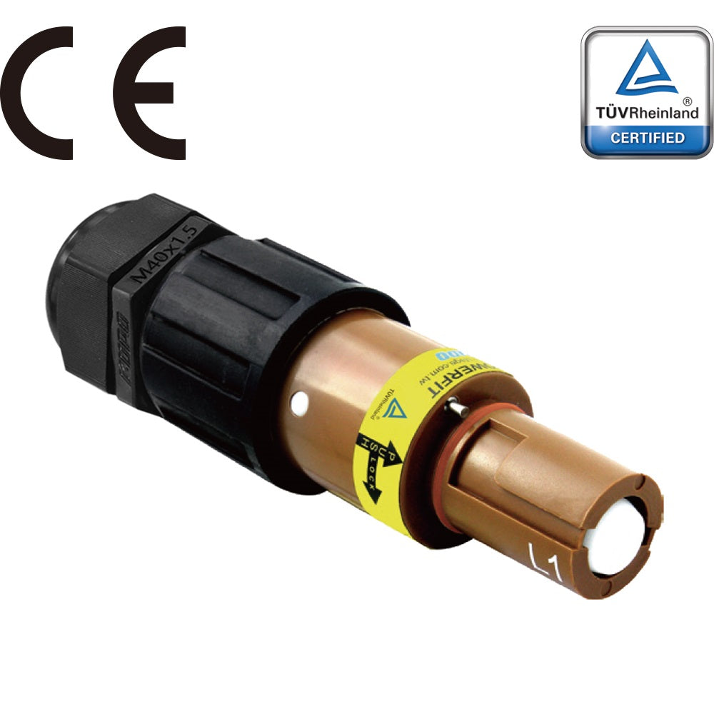 PFLD-1BN-C300M40 - PowerFit 750 A Line Drain, L1 (Phase A) (IEC / 277-480 V North American) Brown