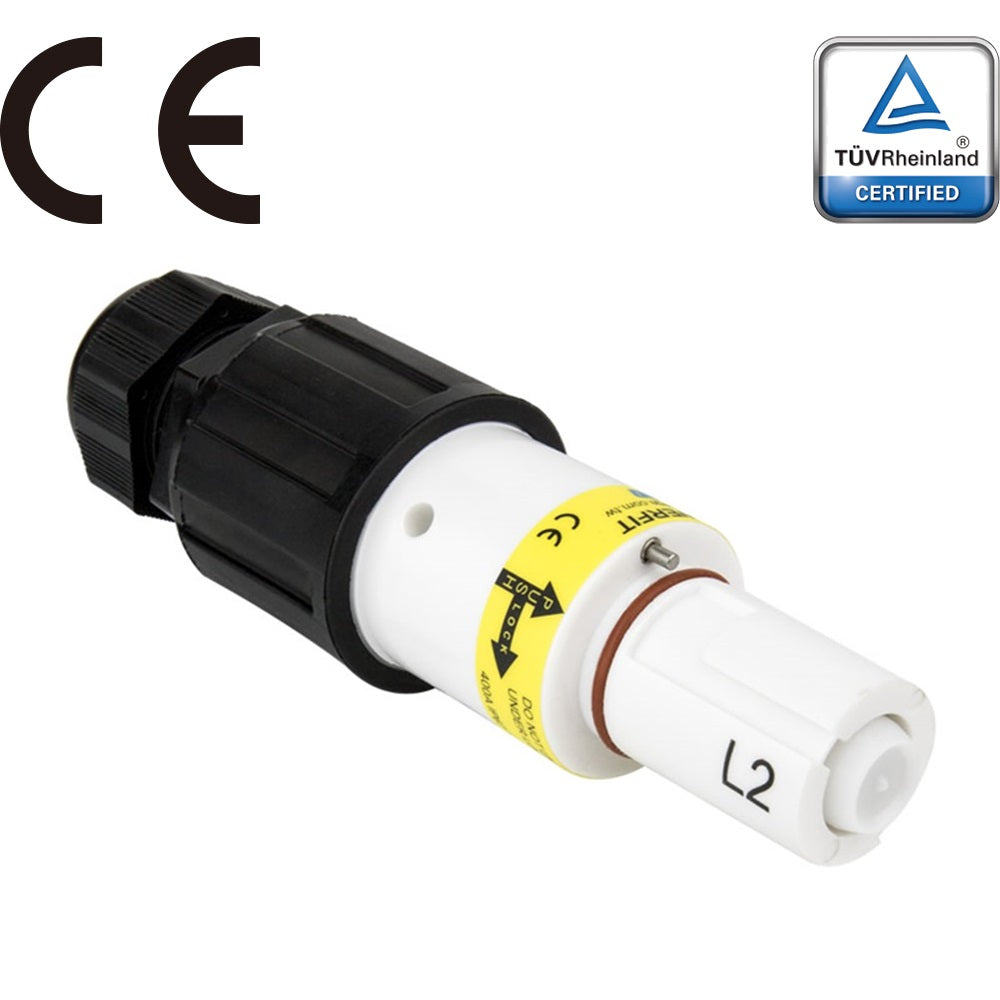 PFLD-2W-S120M40A - PowerFit 400 A Line Drain, L2 (Phase B) White (Australian)