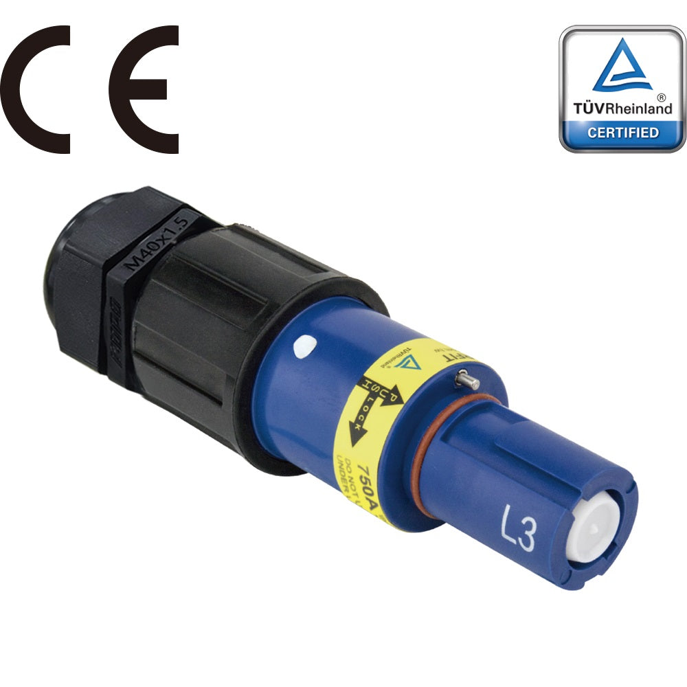 PFLD-3BL-C300M40 - PowerFit 750 A Line Drain, L3 (Phase C) (NEC / AU-NZ Legacy) Blue