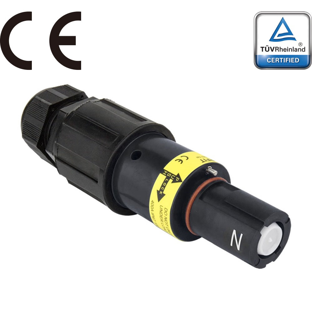 PFLD-NBK-S120M40A - PowerFit 400 A Line Drain, Neutral (N) Black (Australian / UK (Old Standard))