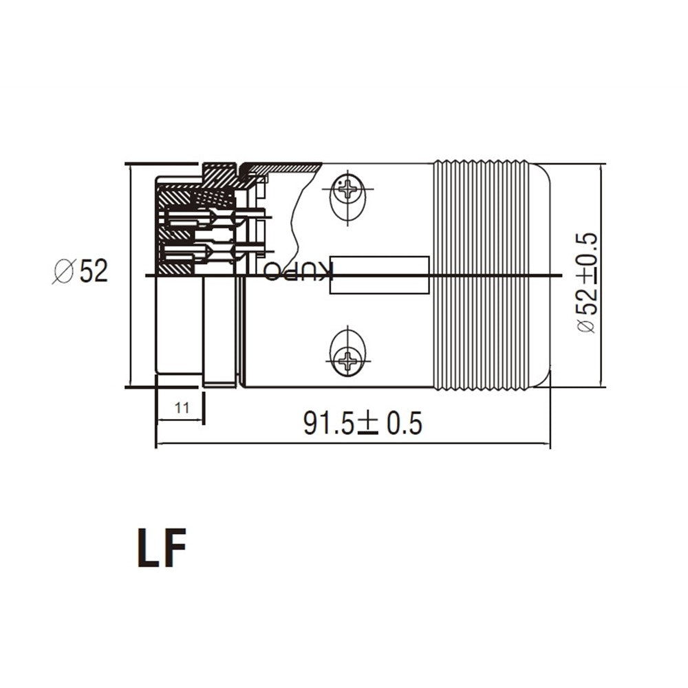 PLS-5219CLF - Line Female, connector pin detail