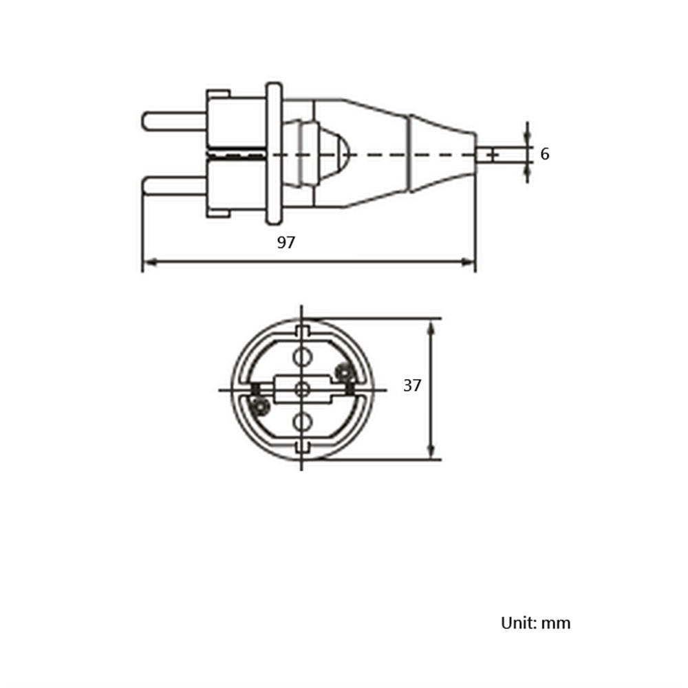 131 - Schuko Plug dimension drawing