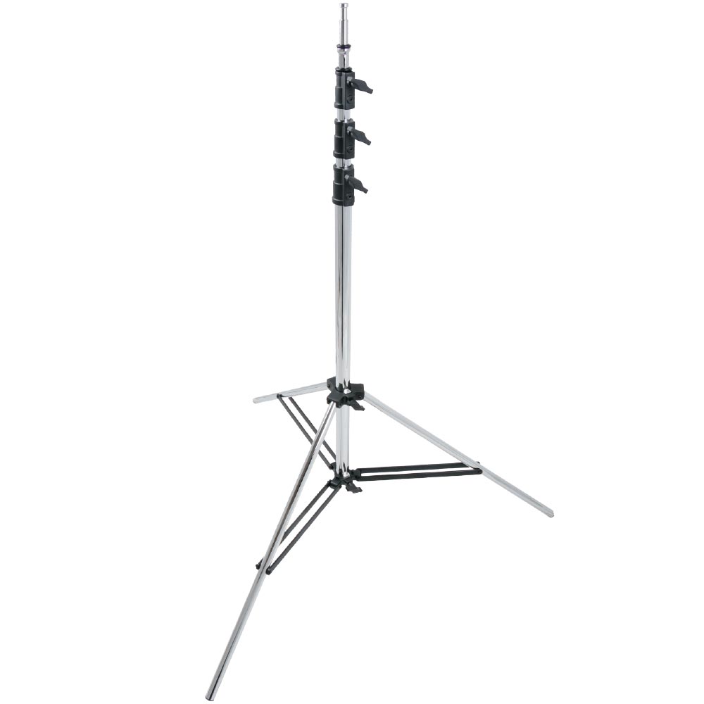 145M - KUPO Heavy Duty Baby Stand, Chrome, 4-section / 3-riser, 13 kg load