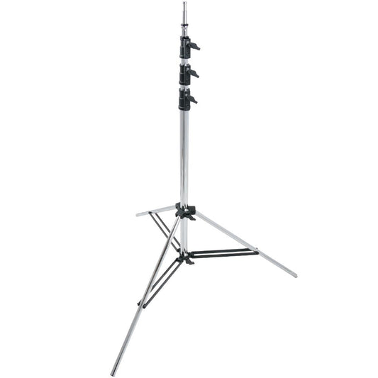 145M - KUPO Heavy Duty Baby Stand, Chrome, 4-section / 3-riser, 13 kg load