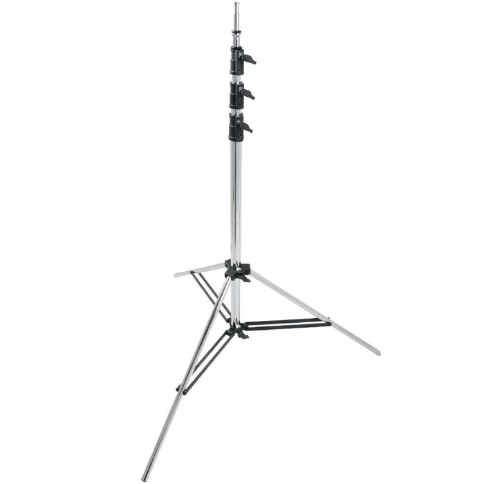 145M - KUPO Heavy Duty Baby Stand, Chrome, 4-section / 3-riser, 13 kg load