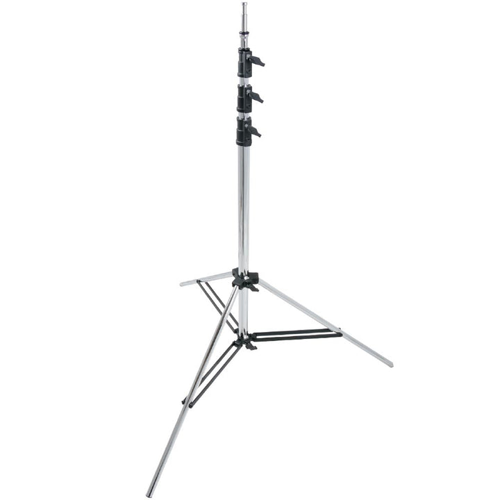 145M - KUPO Heavy Duty Baby Stand, Chrome, 4-section / 3-riser, 13 kg load