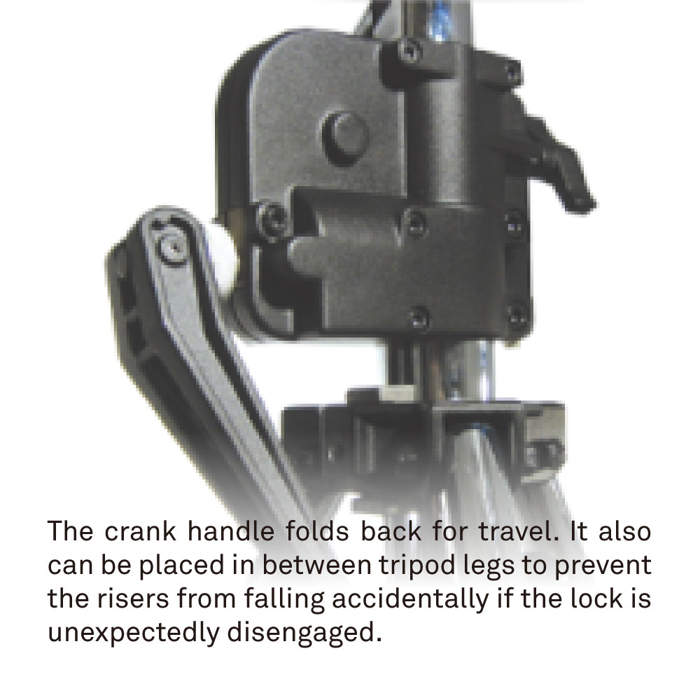 483BT - 3 SCT Wind-Up Stand folding crank handle detail