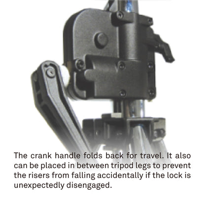 483BT - 3 SCT Wind-Up Stand folding crank handle detail