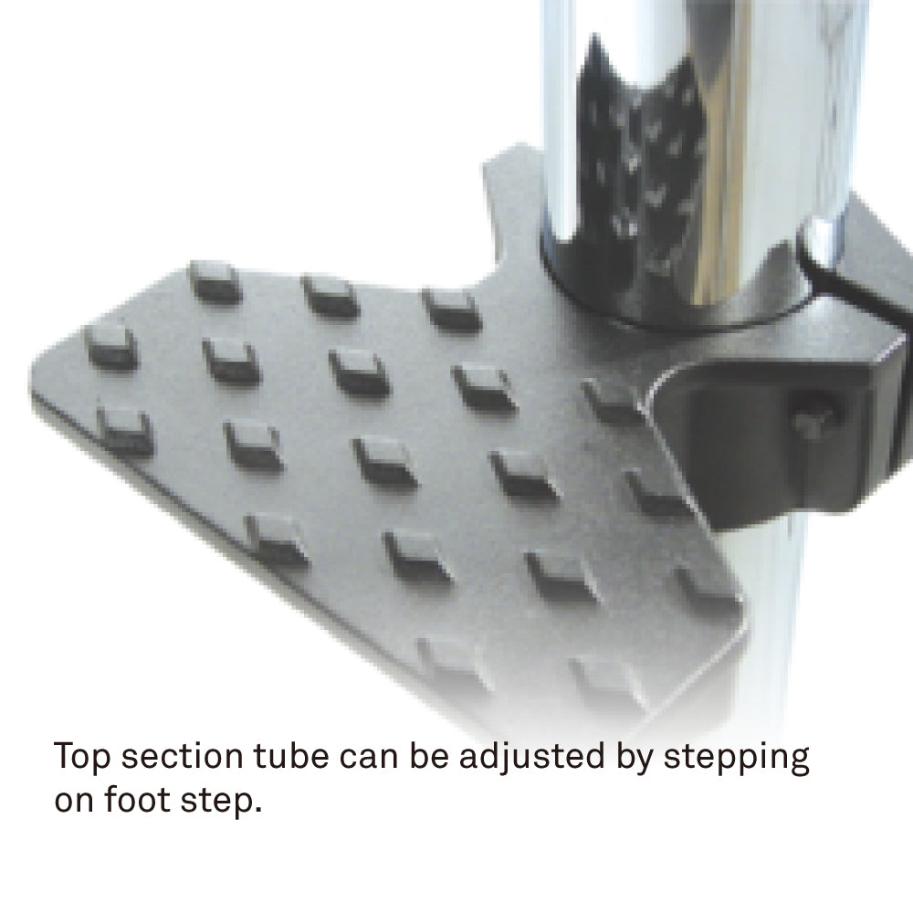 483BT - 3 SCT Wind-Up Stand adjustable top section foot step detail