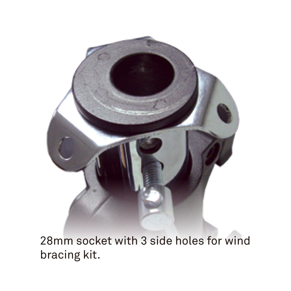 484 - Heavy Duty Wind-Up Stand 28 mm socket detail