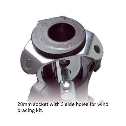 484 - Heavy Duty Wind-Up Stand 28 mm socket detail