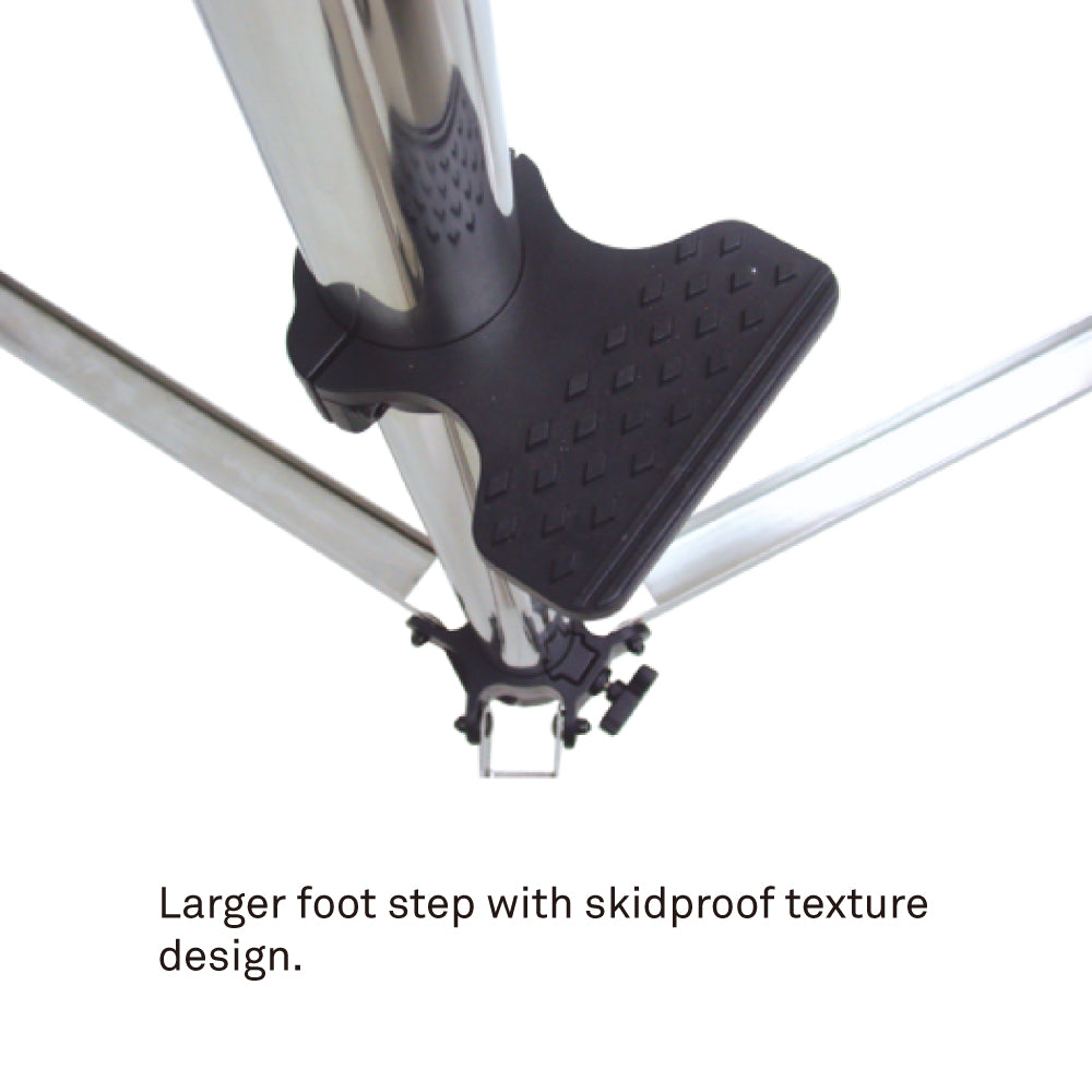 484 - Heavy Duty Wind-Up Stand skidproof foot step detail