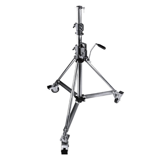 485 - KUPO Heavy Duty Wind-Up Low Base Stand with Braked Casters