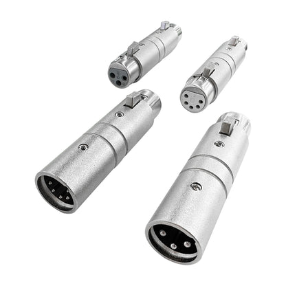 AD-5M3F - XLR 5-pin male to 3-pin female adapter connector end views