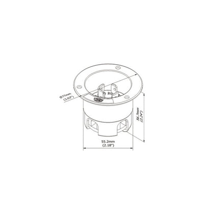 ATL-1620 FI - TURN-LOK 16-20 Locking Flange Inlet dimension drawing
