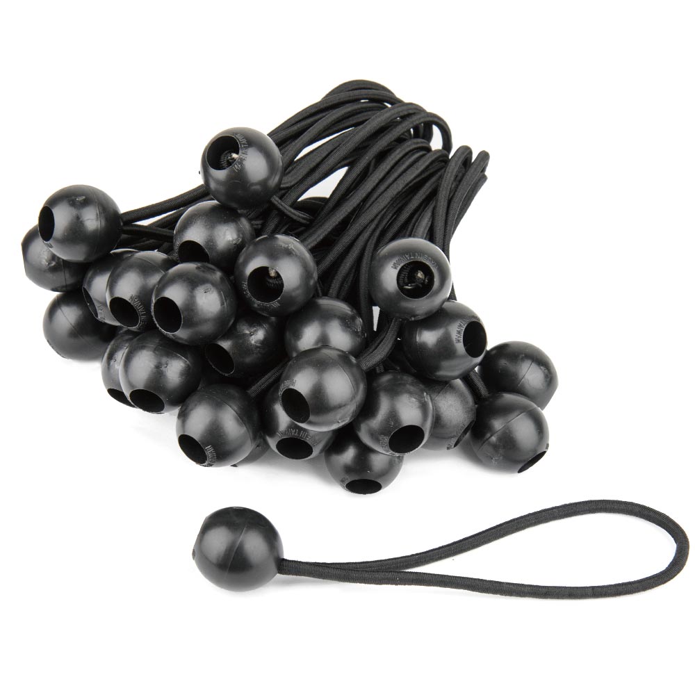 BG4506 - 6" Heavy Duty Black Ball Bungees