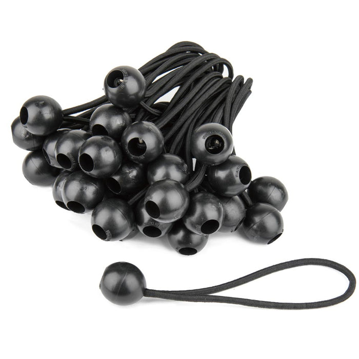 BG4506 - 6" Heavy Duty Black Ball Bungees