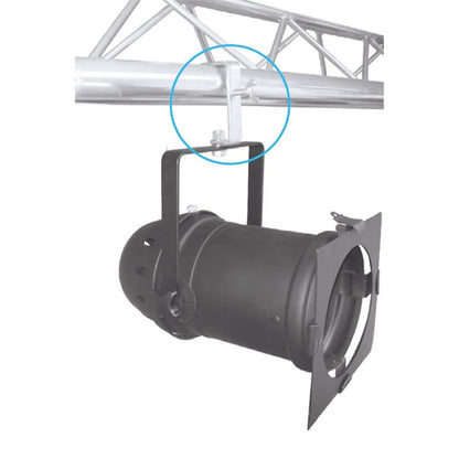 C-02N - Stage Clamp with Wing Bolt truss mounted with barndoor light