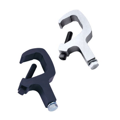 C-08 - Aluminum Extrusion Clamp black and silver clamp variants
