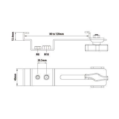 C-15 - Light Duty Tent Clamp dimension drawing