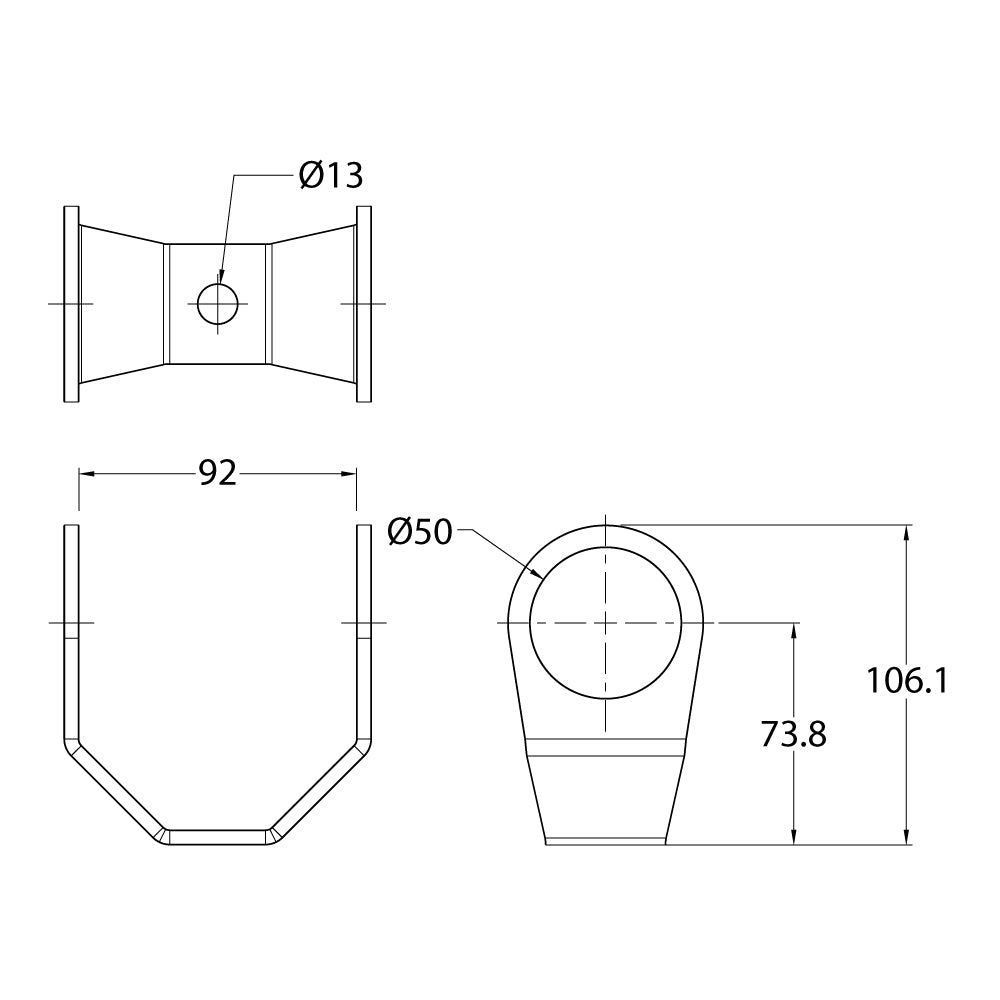 C-20 - Pipe Hanger dimension drawing