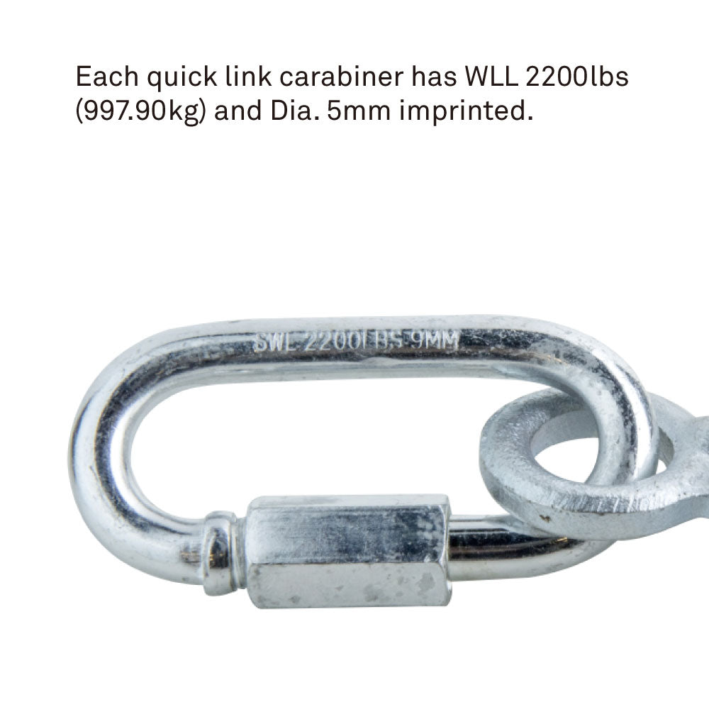 CB-36 - Chain Bag quick link carabiner detail