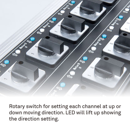 CHC-112RSX-3P - 12-Channel Integrated Rack-Type Chain Hoist Controller rotary channel switch detail