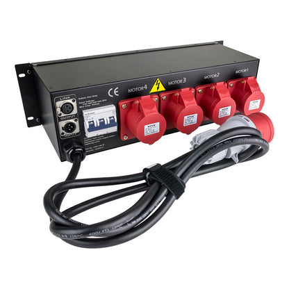 CHC-14R-3P - 4-Channel Rack-Type Chain Hoist Controller rear panel with power connector