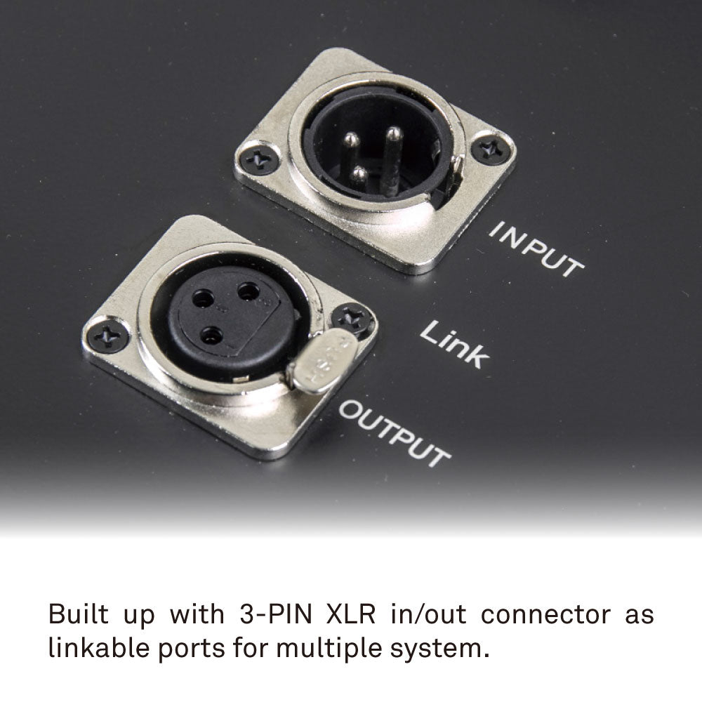 CHC-18-3P - 8-Channel Chain Hoist Controller XLR link connector detail