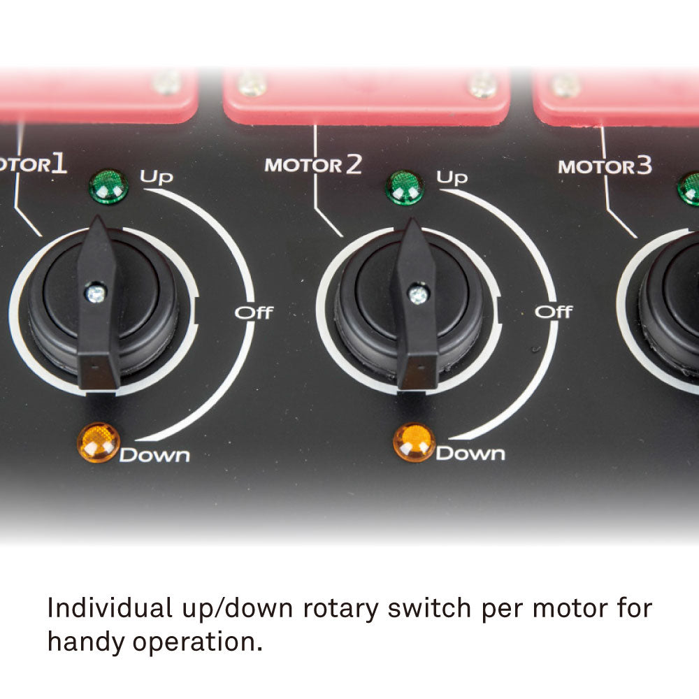CHC-18-3P - 8-Channel Chain Hoist Controller up and down rotary switch detail
