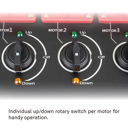 CHC-18-3P - 8-Channel Chain Hoist Controller up and down rotary switch detail