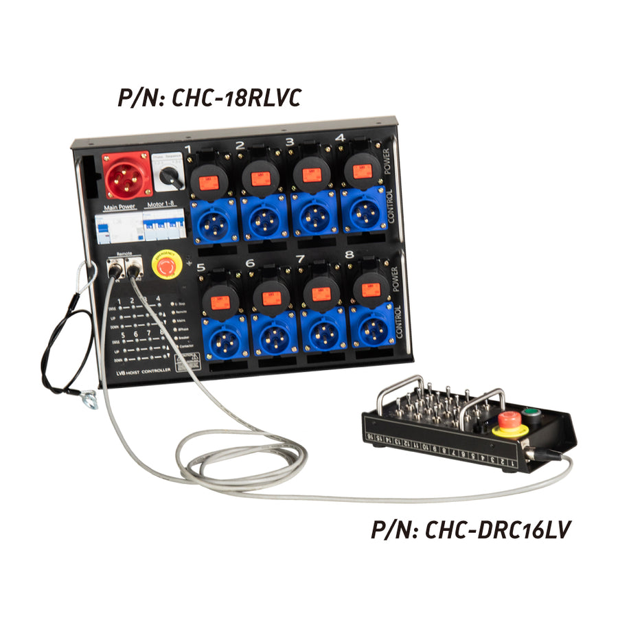 CHC-18RLVC - 8 Channel Digital Low Voltage Chain Hoist Controller