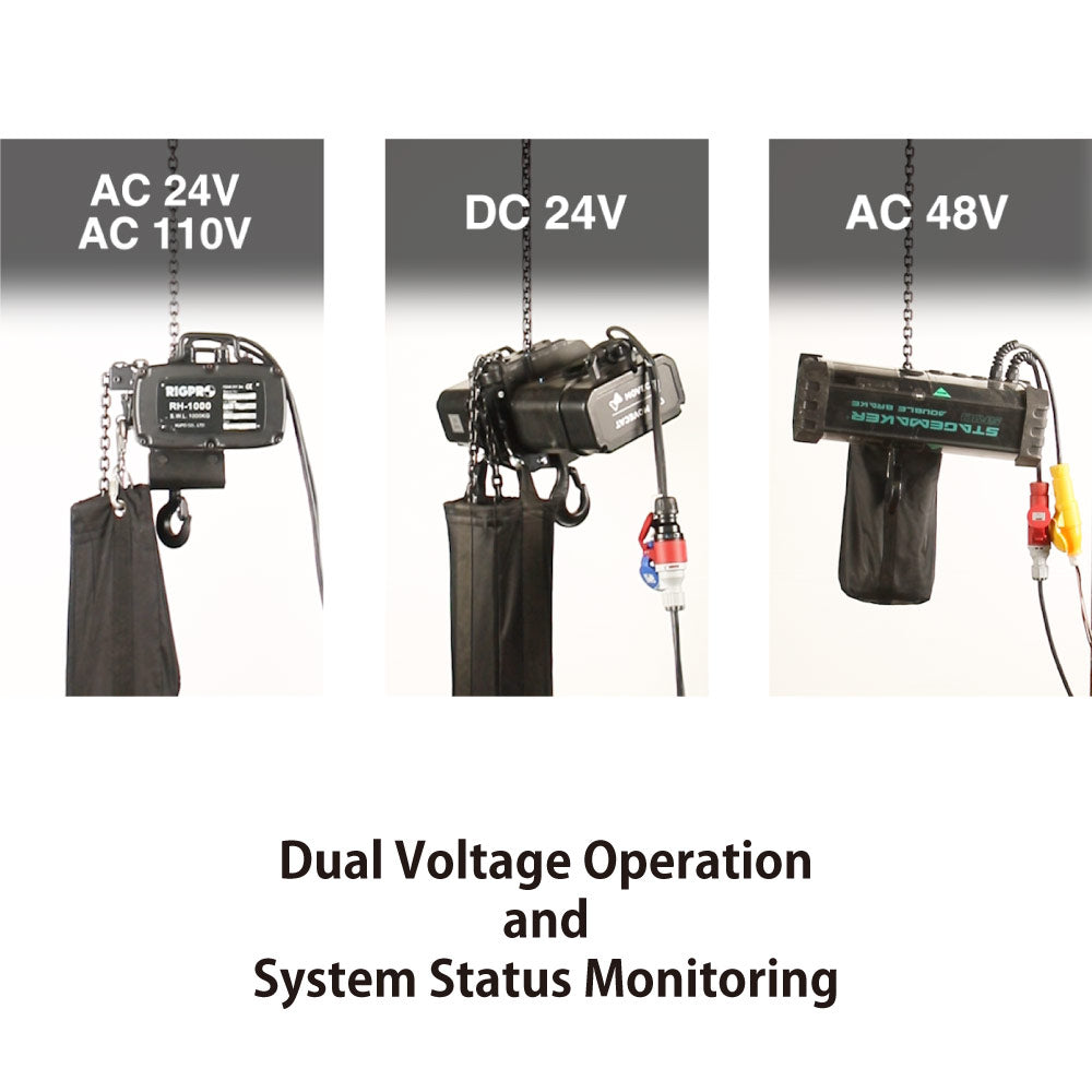 CHC-18RLVC - 8-Channel Digital Low Voltage Chain Hoist Controller dual voltage operation diagram