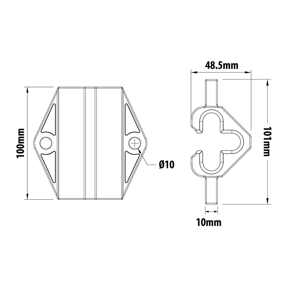 CS-1013 - Chain Slider dimension drawing