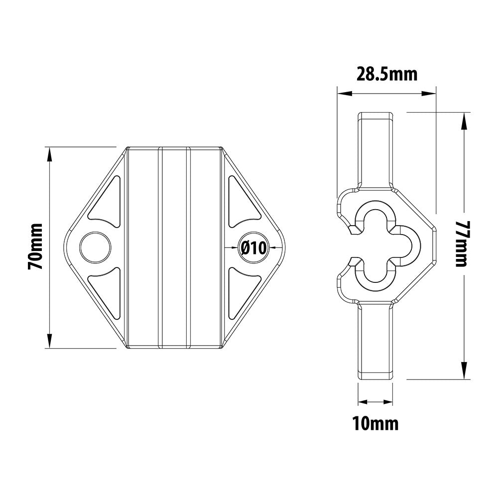 CS-4054 - Chain Slider dimension drawing