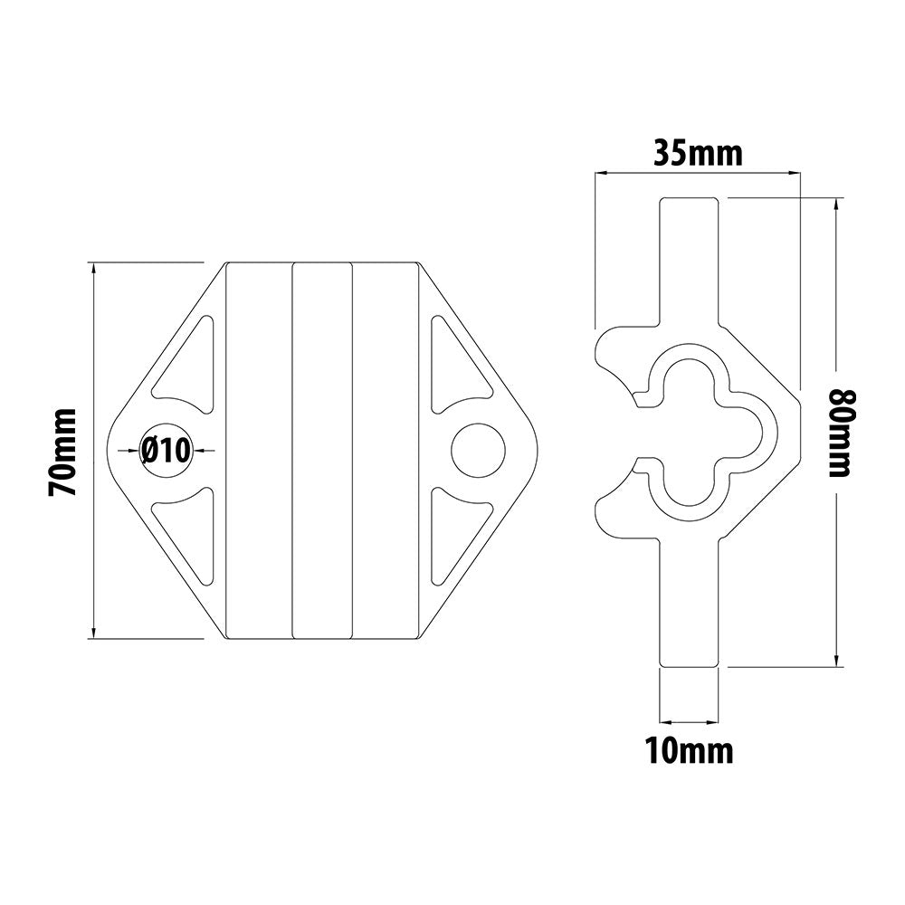 CS-6371 - Chain Slider dimension drawing