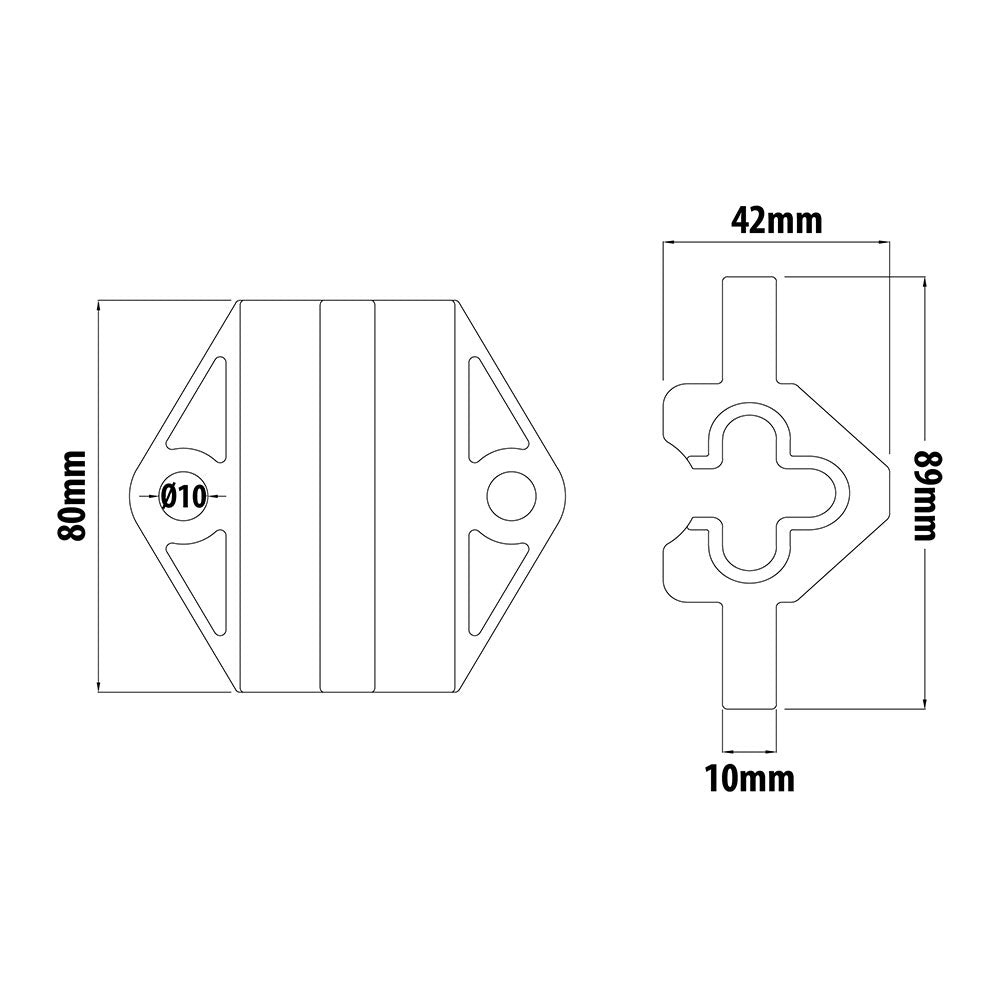 CS-7990 - Chain Slider dimension drawing
