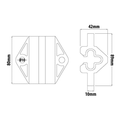 CS-7990 - Chain Slider dimension drawing