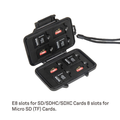 CX1001 - Memory Card Case open memory card case slot layout